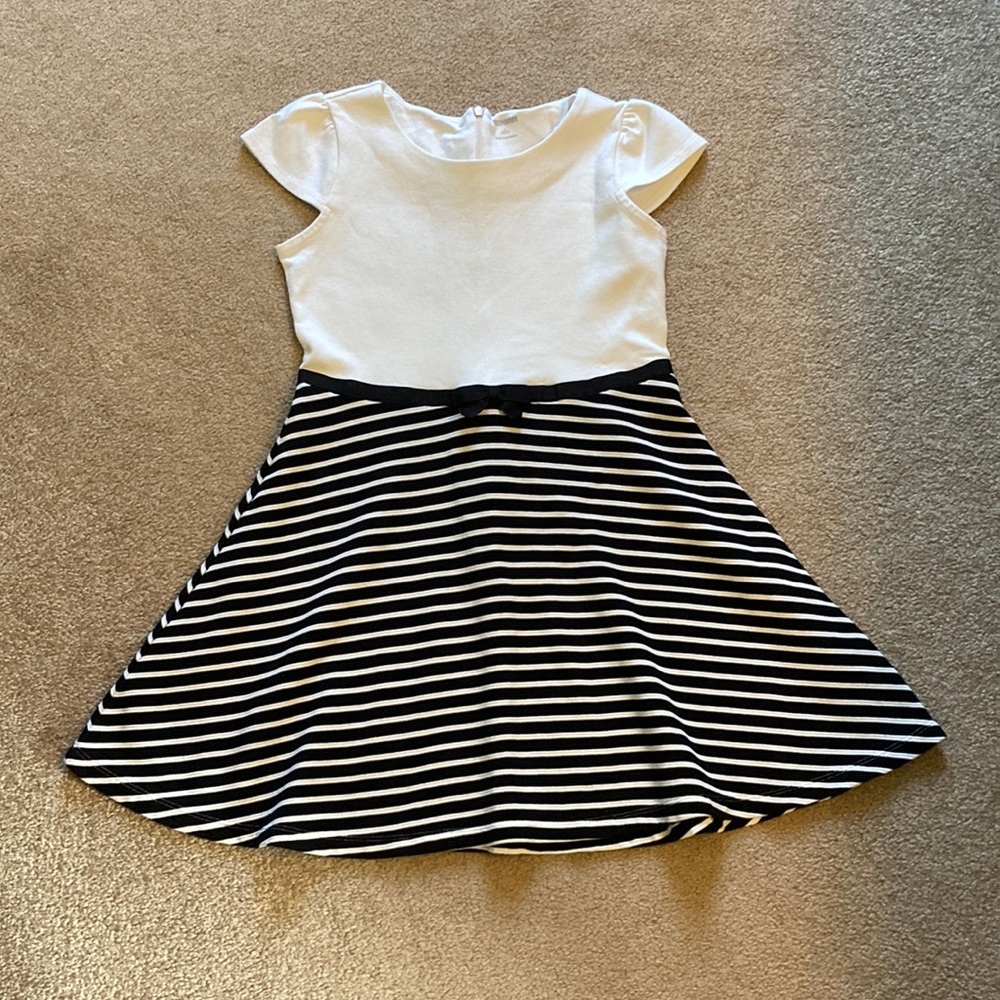 Brand new girls Gymboree black and white dress